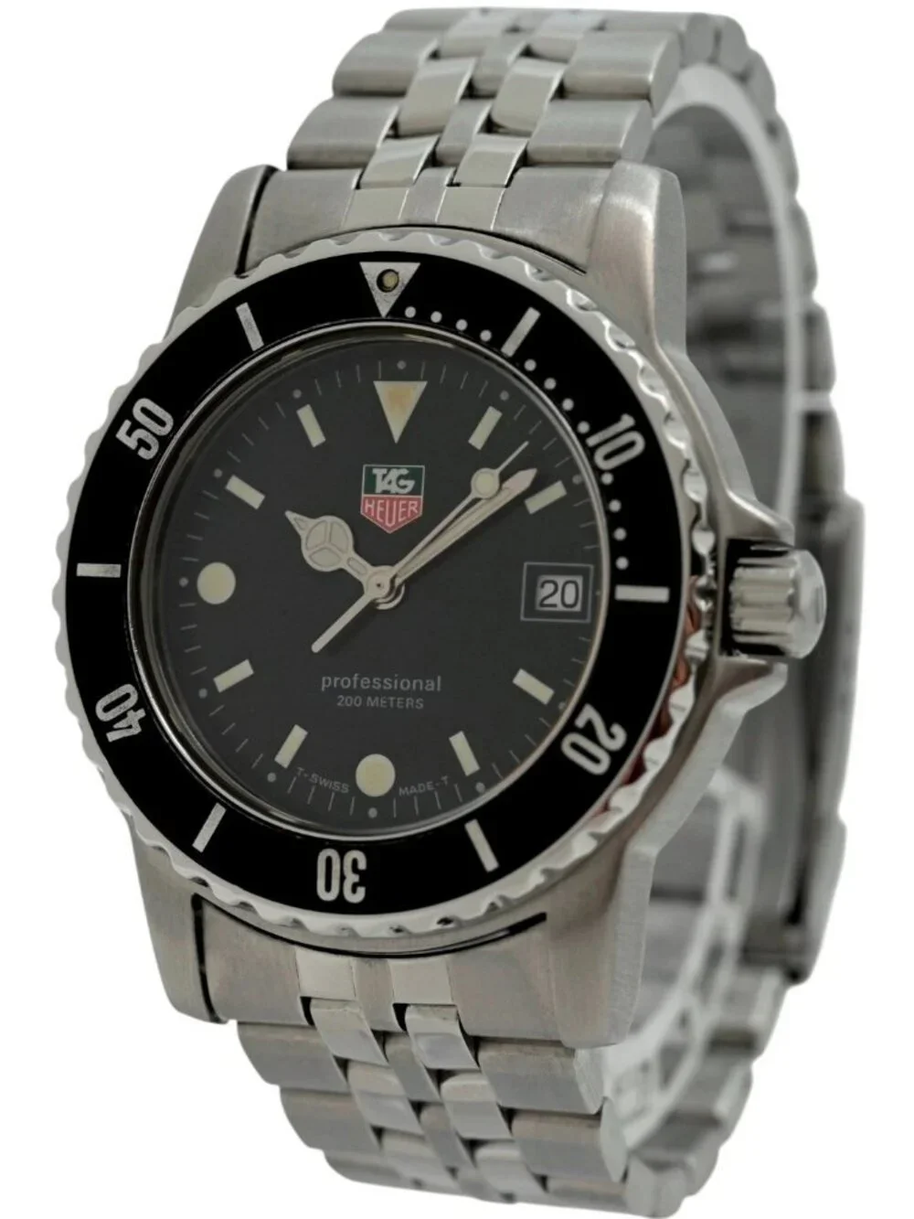 Tag Heuer 37mm Men's 1500 Series Black Dial Swiss SS Watch! Ref: WD1210-G-20!